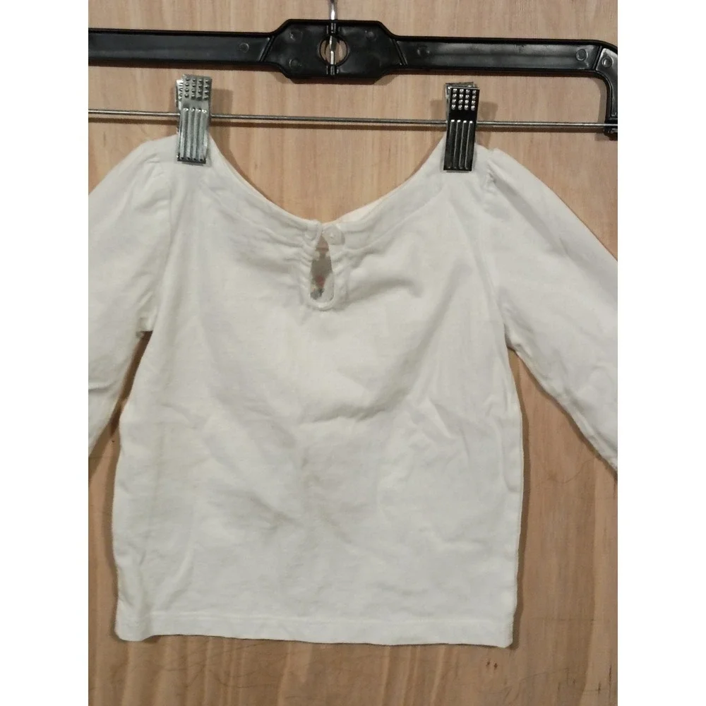 New Janie and Jack Floral Embroidery Love Top Girl's Size 18 - 24m. - Picture 4 of 5